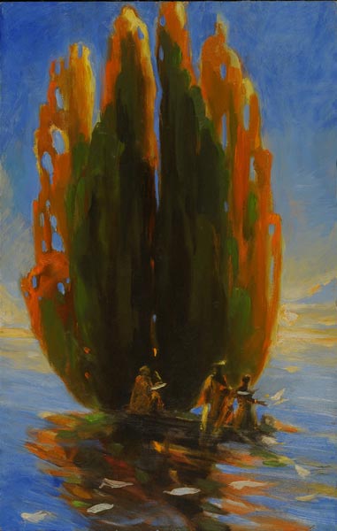 De Kerros, huile sur bois